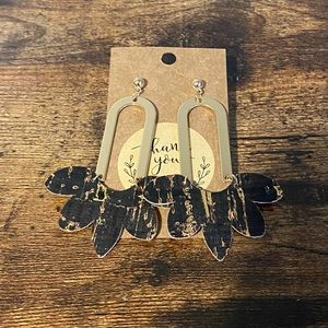 Faux leather earrings